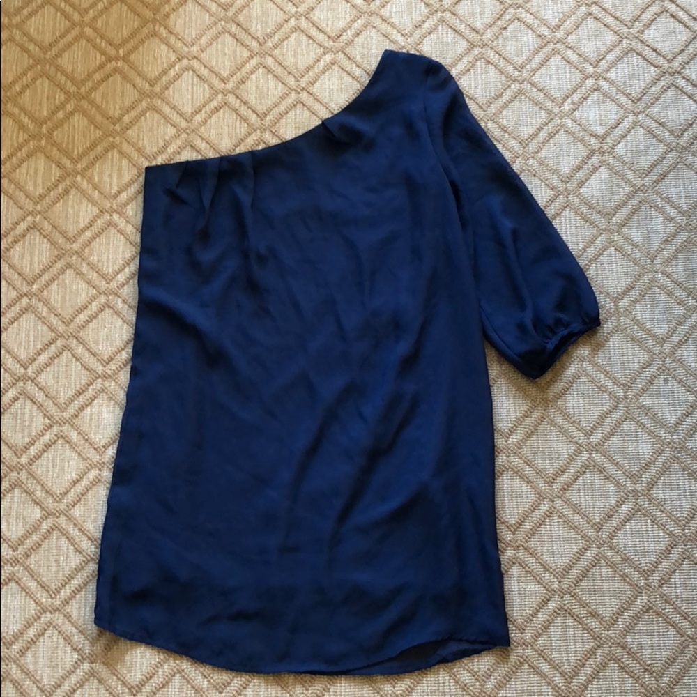Tobi one sleeve navy formal dress size s